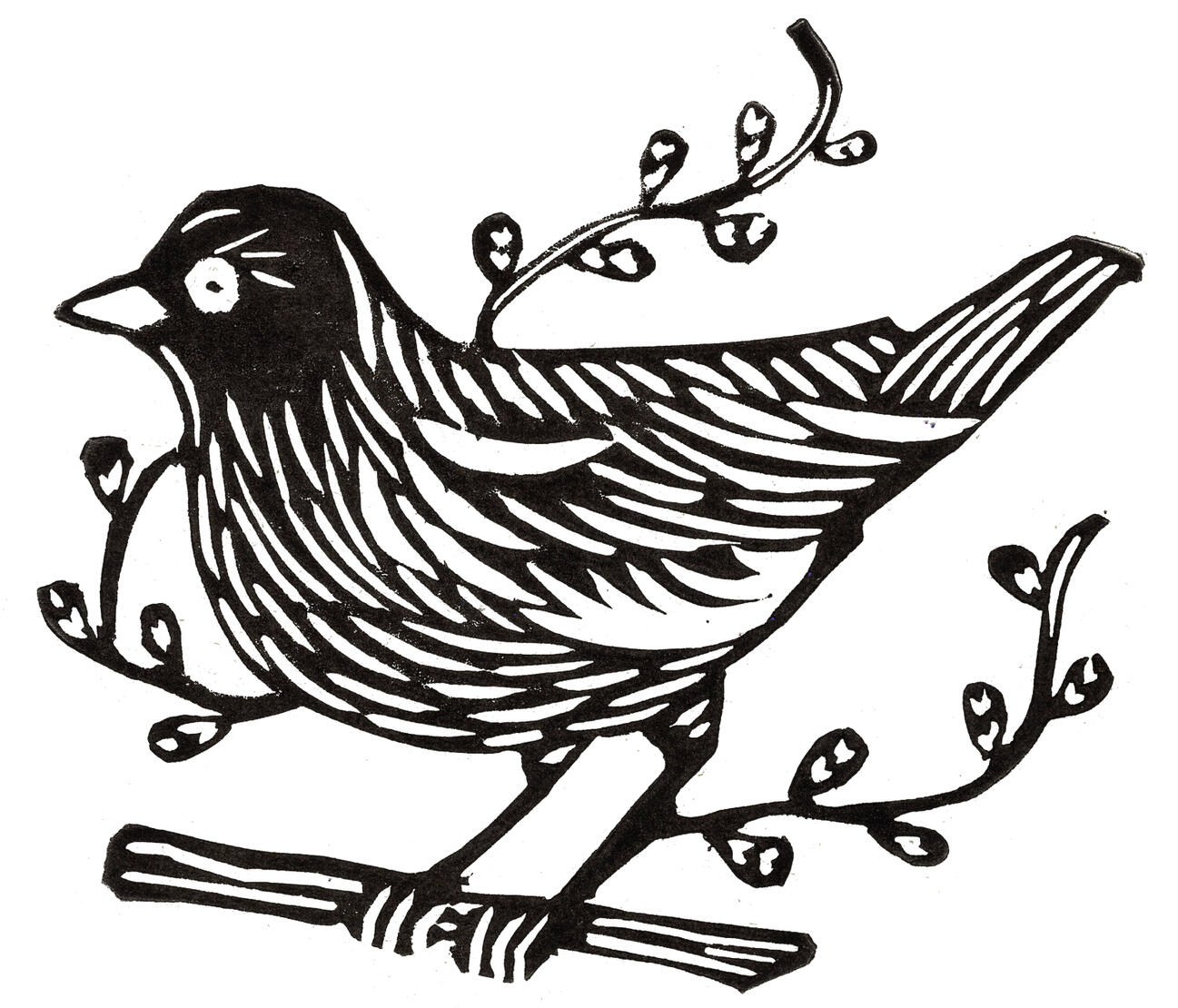 Bird Lino Print