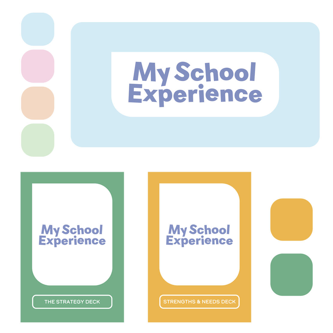 Design, Illustration, and Branding Work for My School Experience Cards